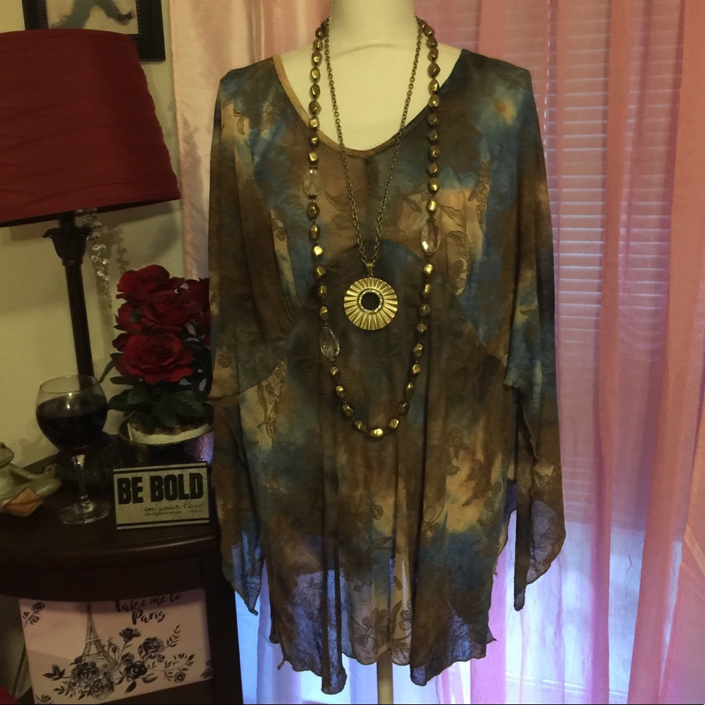 Lane Bryant Blouse with Batwing Sleeves (18/20)